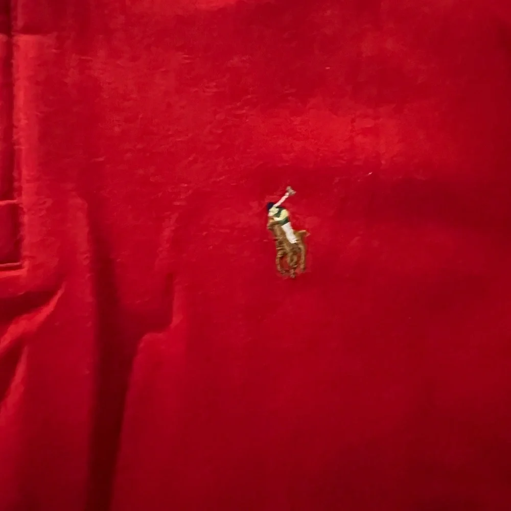Ralph Lauren Red Long Sleeve Polo Quarter-Zip